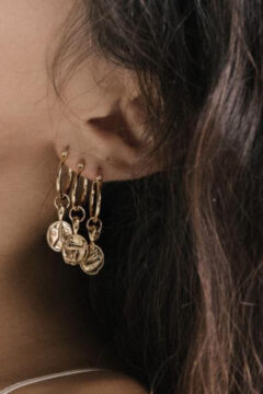 Elegant Triple Gold Earrings