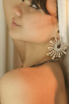 Crystal Filigree Earrings with Pearls