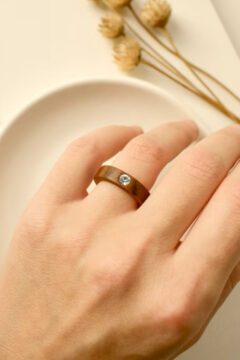 Diamond Wood Ring